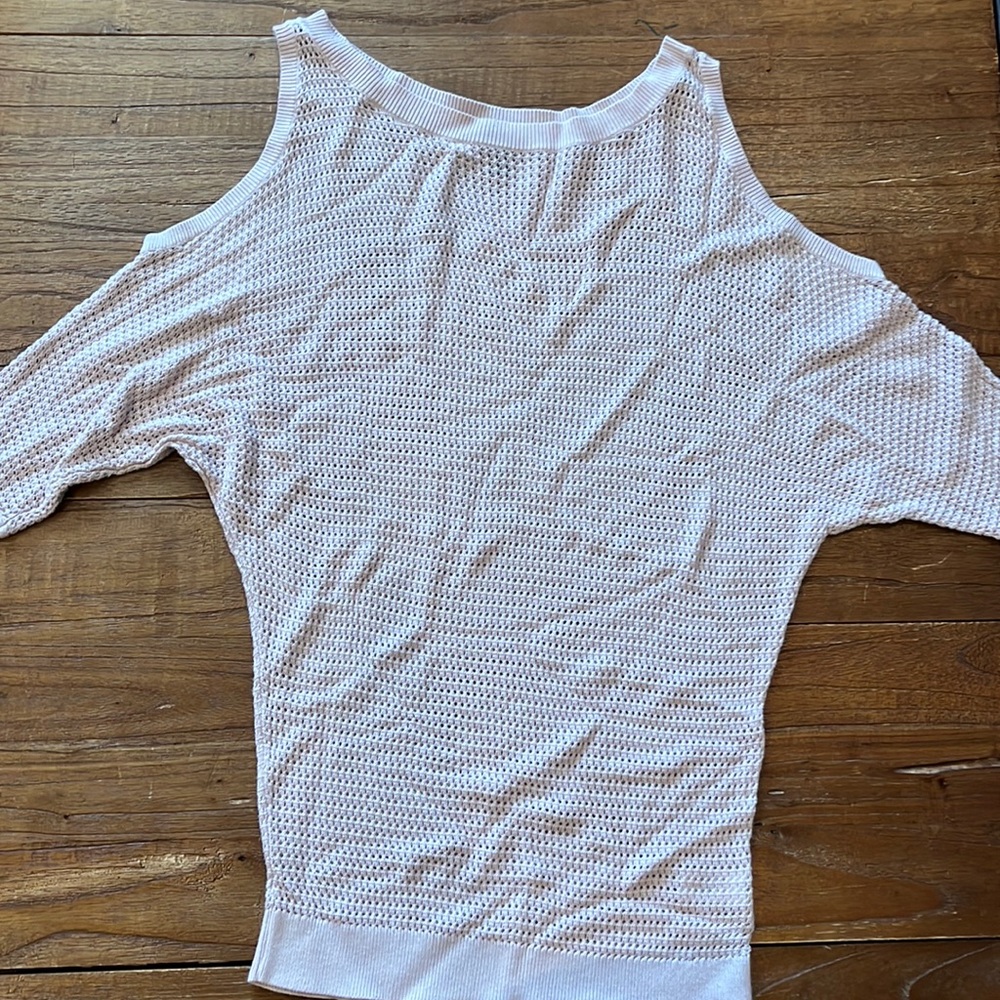 womens pink sheer sweater